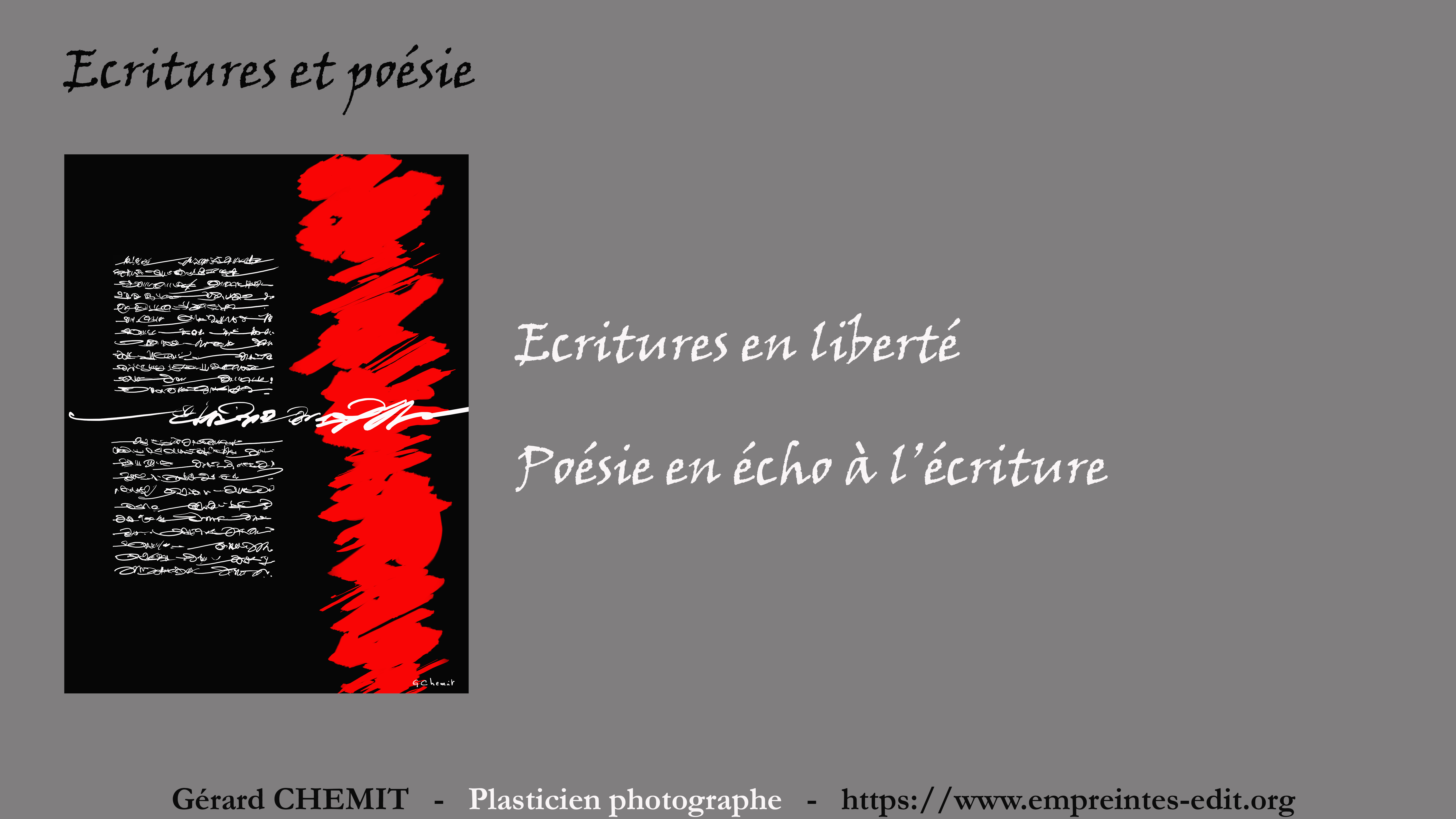 Écritures et poésies