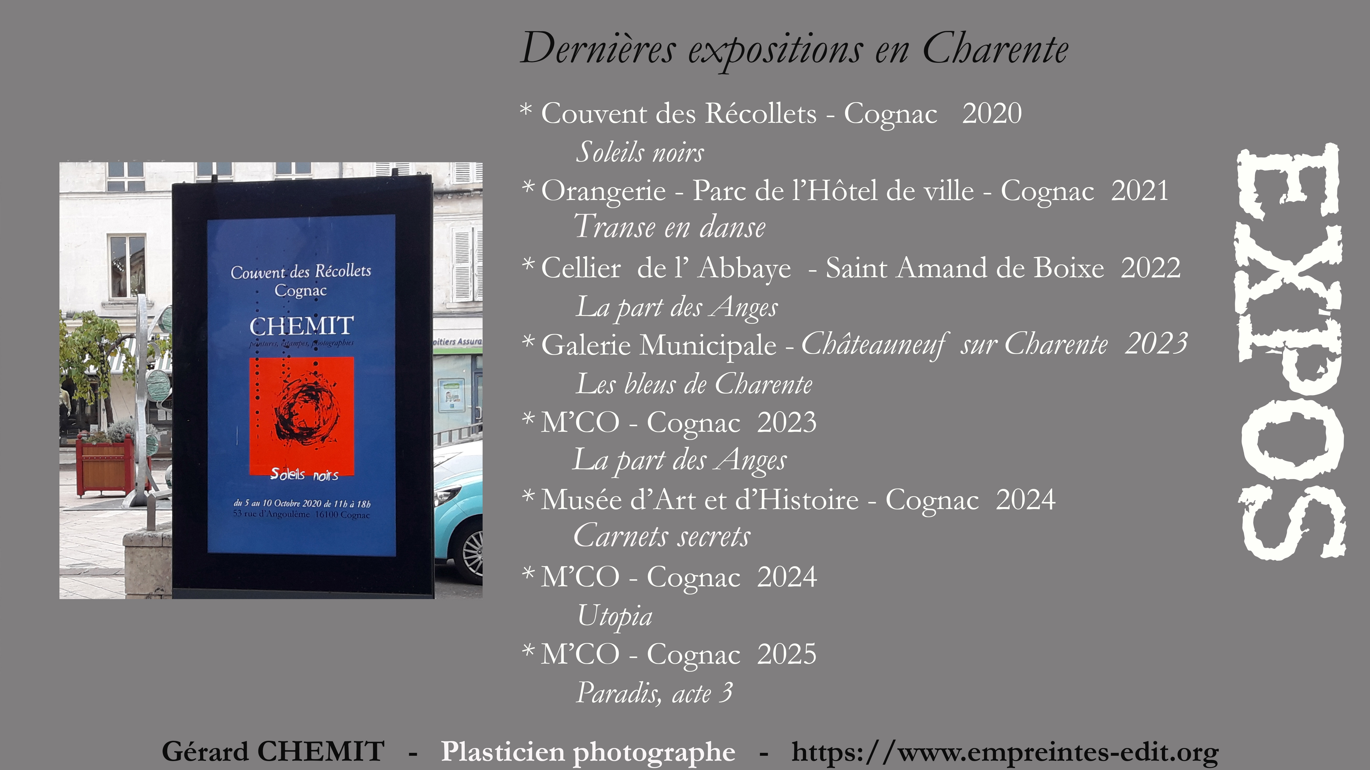 Dernières expositions en Charente
